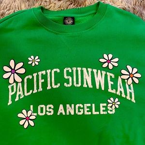 PACSUN Los Angeles green crew neck
